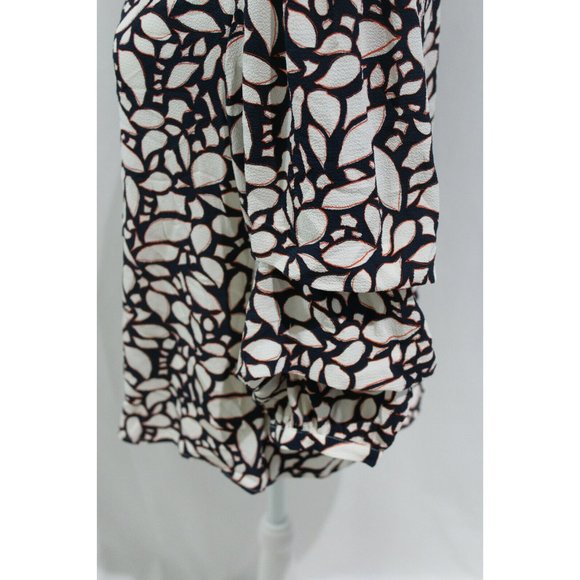 Willow Drive Womens Multicolor Gathered Puffy Sleeve V Neck Blouse XS NWT - Picture 4 of 6